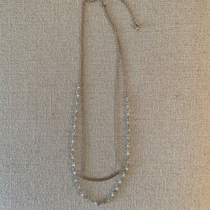 Double Layered Stone and Gold Necklace